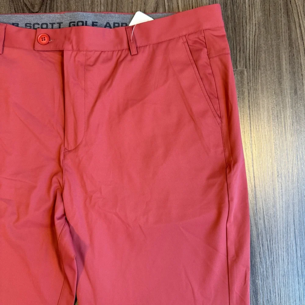 Boston Scott Golf Men's Golf Tech Pants Merlot Casual Golf Size 40/33